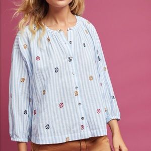 Akemi & Kin Oversized Embroidered Top